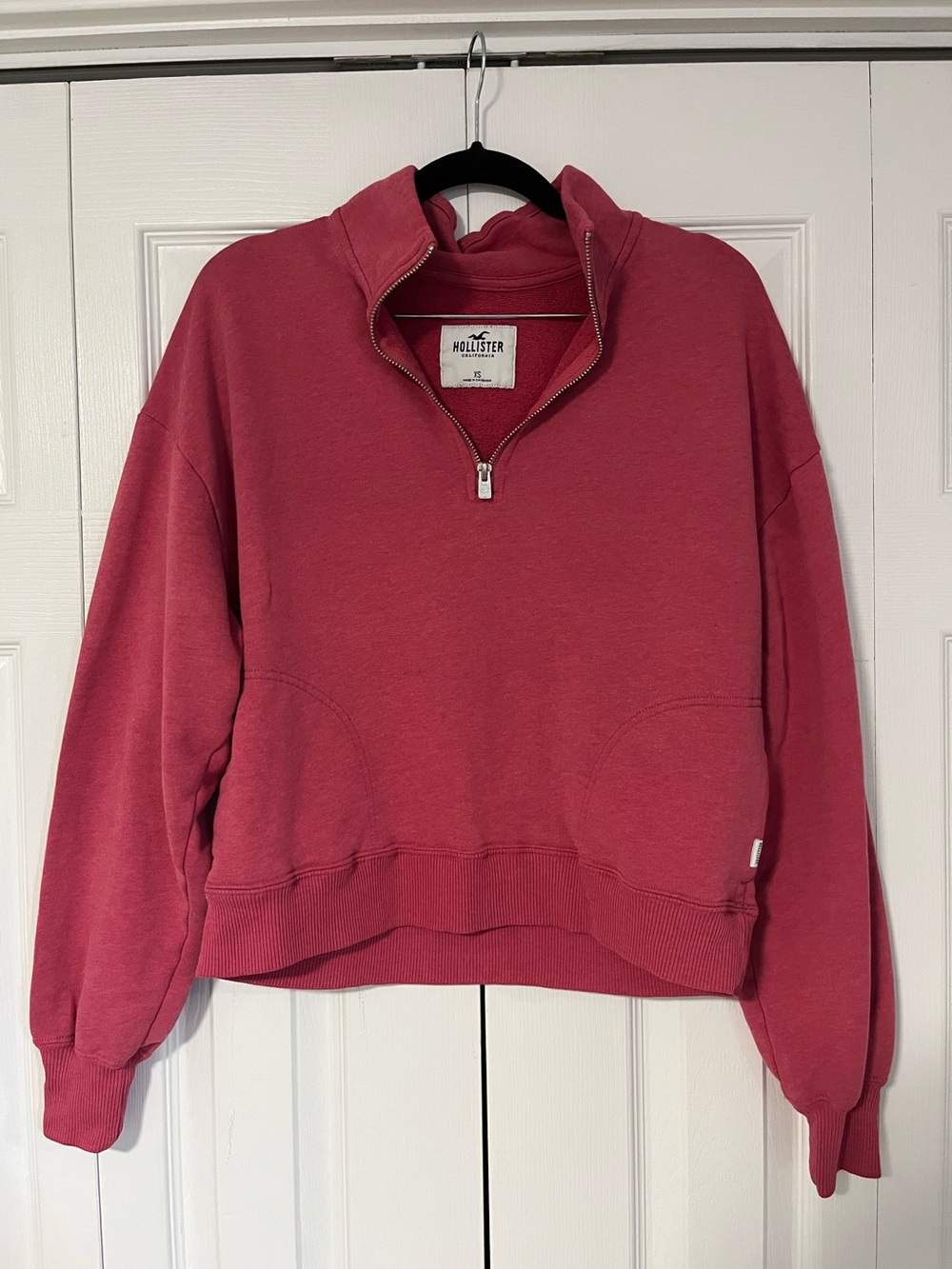 Hollister Women's Quarter-Zip Pullover - Rose Pink